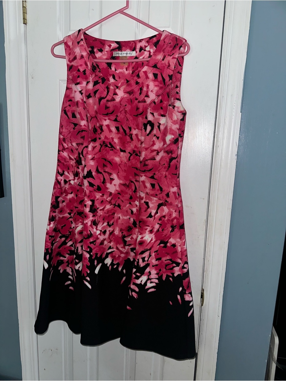 Peter Nygard Pink Floral Ombre Sleeveless Maxi Dress